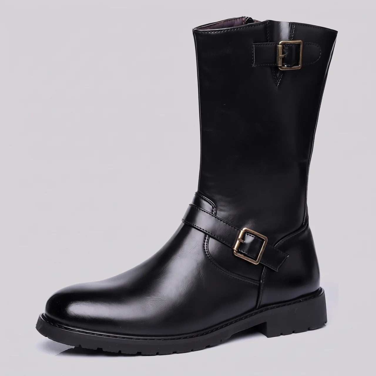 EKON BuckleZip Engineer Moto Boots