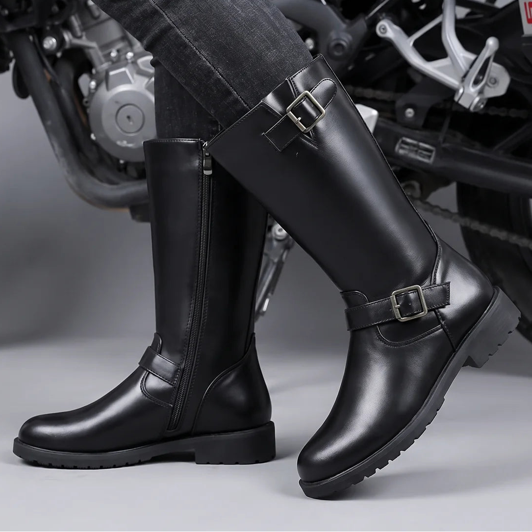EKON BuckleZip Engineer Moto Boots
