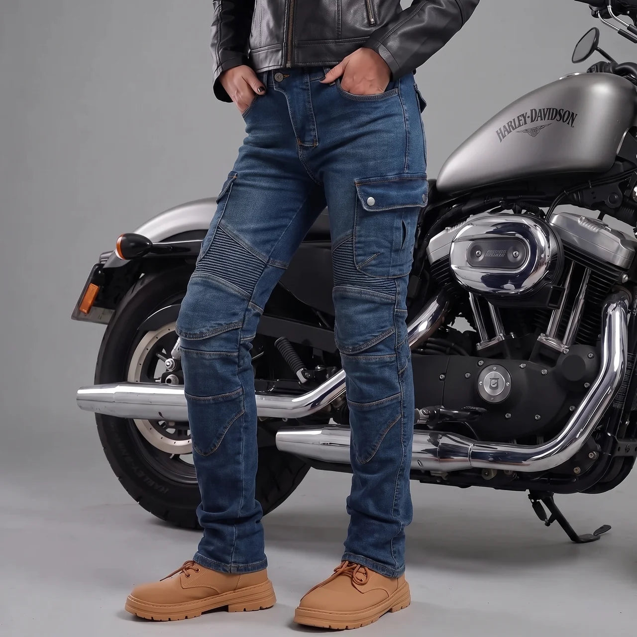EKON Women’s Aramid-Lined Cargo Riding Jeans