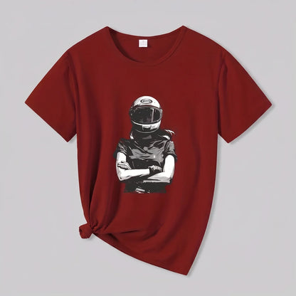 EKON Women’s Moto Graphic Tee Red