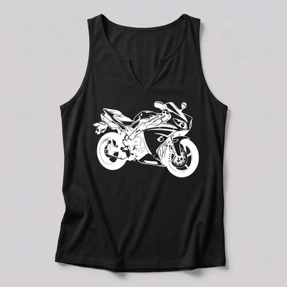 EKON Women’s Sportbike V-Neck Tank Top Black