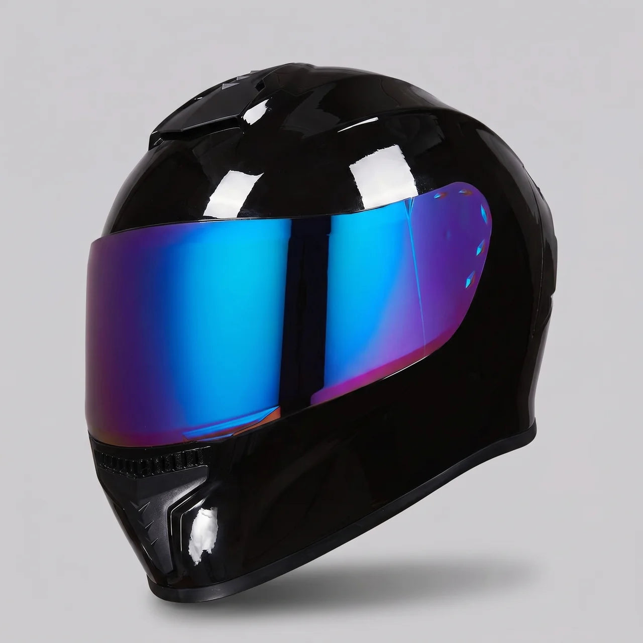 EKON Multi-Vent Mirror Helmet Glossy Black