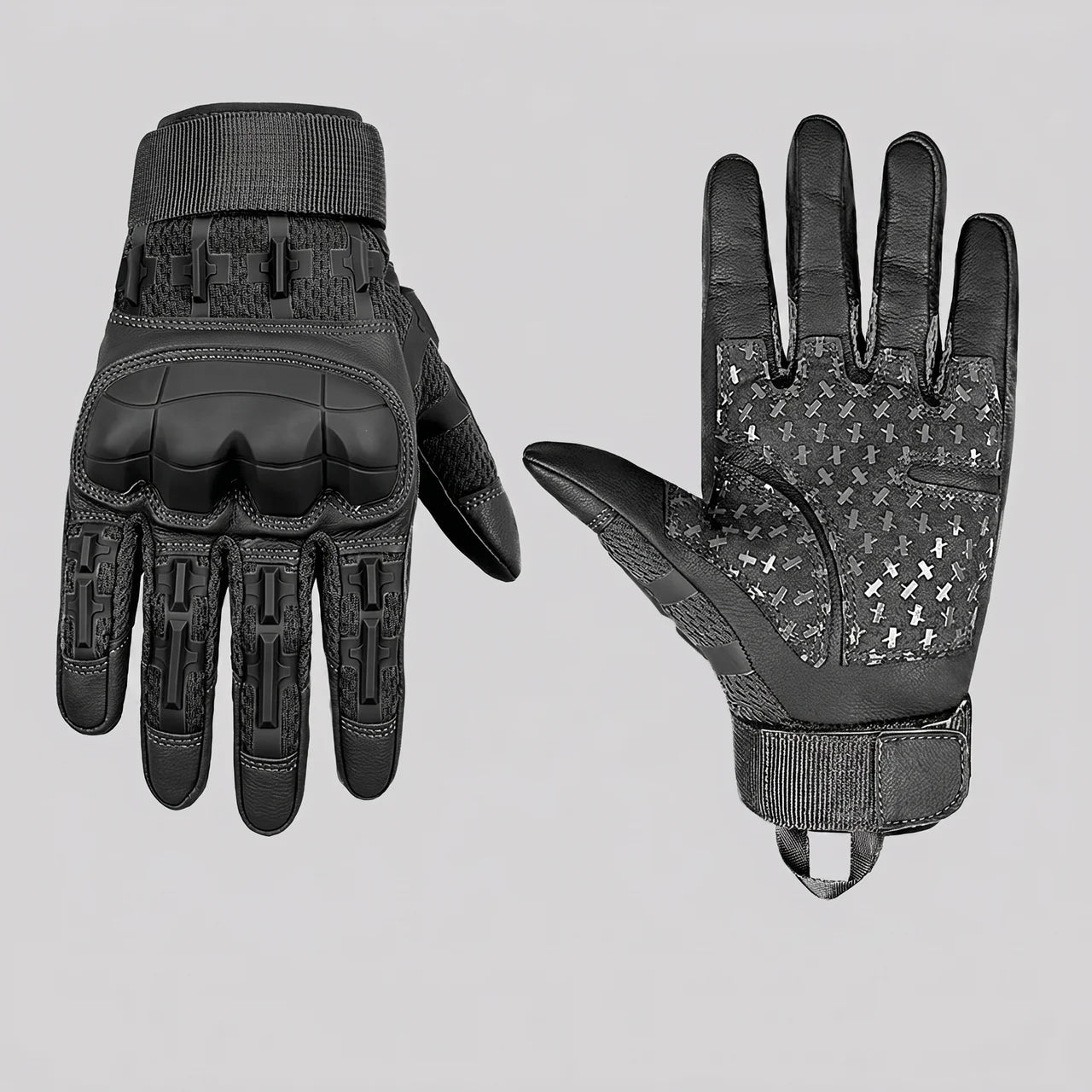 EKON Cross-Panel Armored Gloves Black