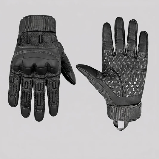 EKON Cross-Panel Armored Gloves Black