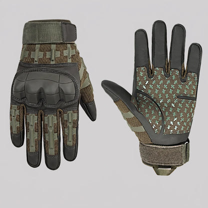 EKON Cross-Panel Armored Gloves Green