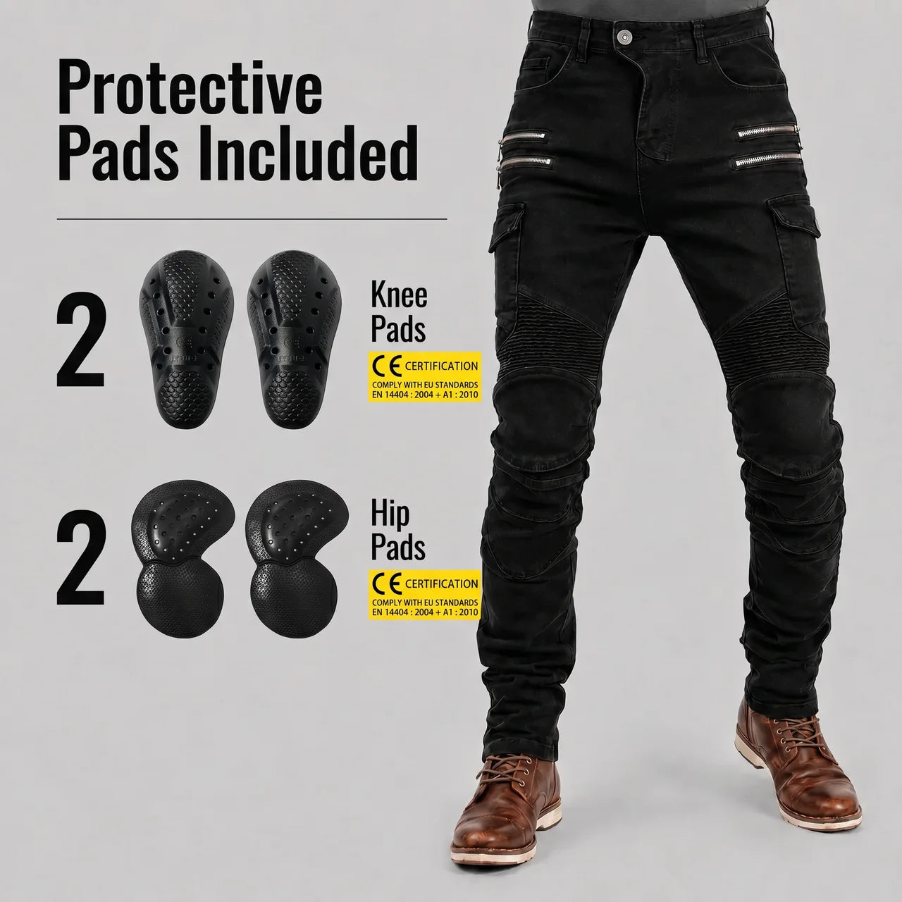 EKON UltraShield Riding Pants Black