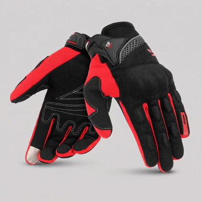EKON Mesh Protective Riding Gloves Red