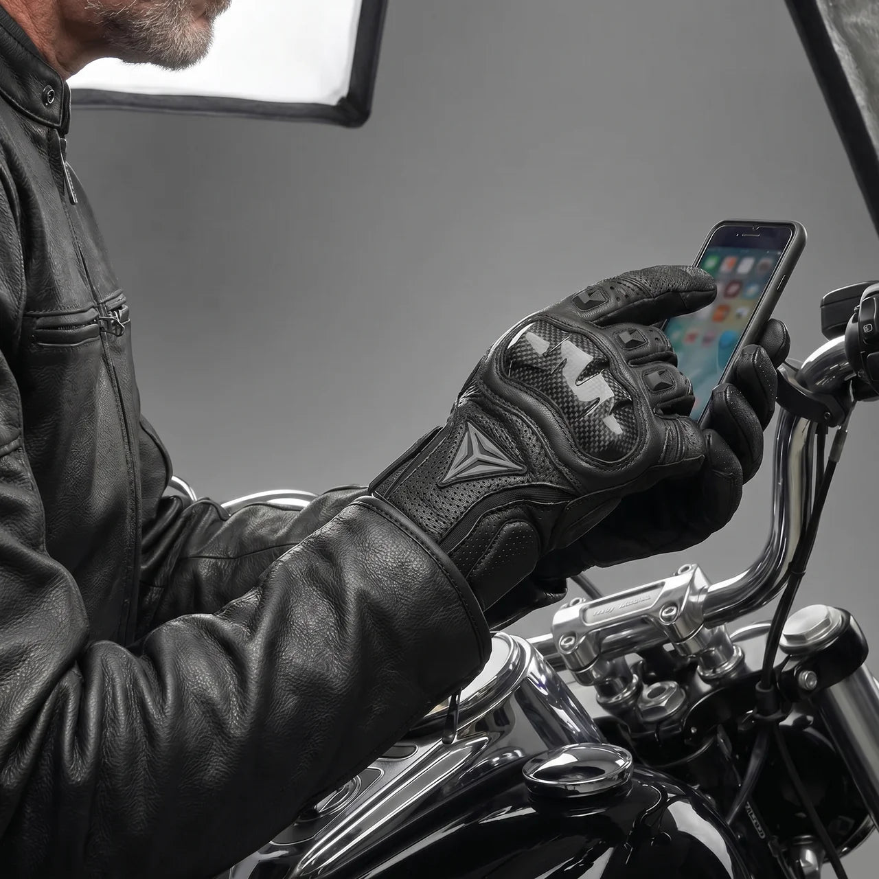 EKON Vented Cowhide Riding Gloves