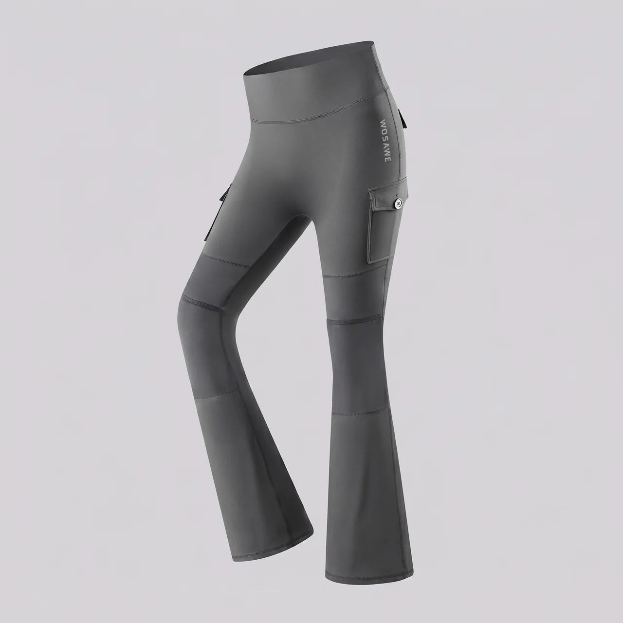 EKON Women’s FlareFlex Knee-Pad Riding Pants Gray