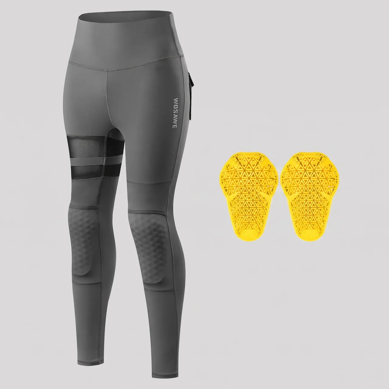 EKON MeshRide Women's Armored Riding Leggings Gray
