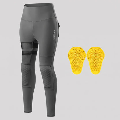 EKON MeshRide Women's Armored Riding Leggings Gray
