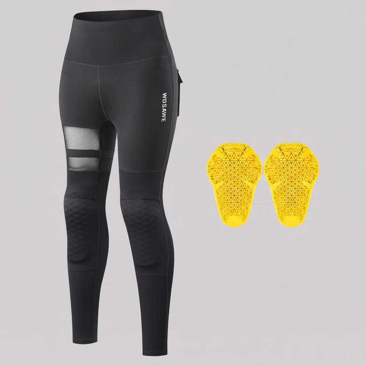 EKON MeshRide Women's Armored Riding Leggings Black