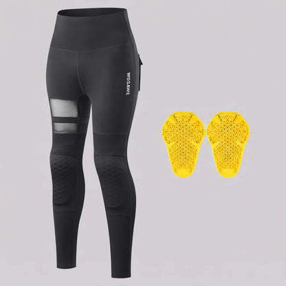 EKON MeshRide Women's Armored Riding Leggings Black