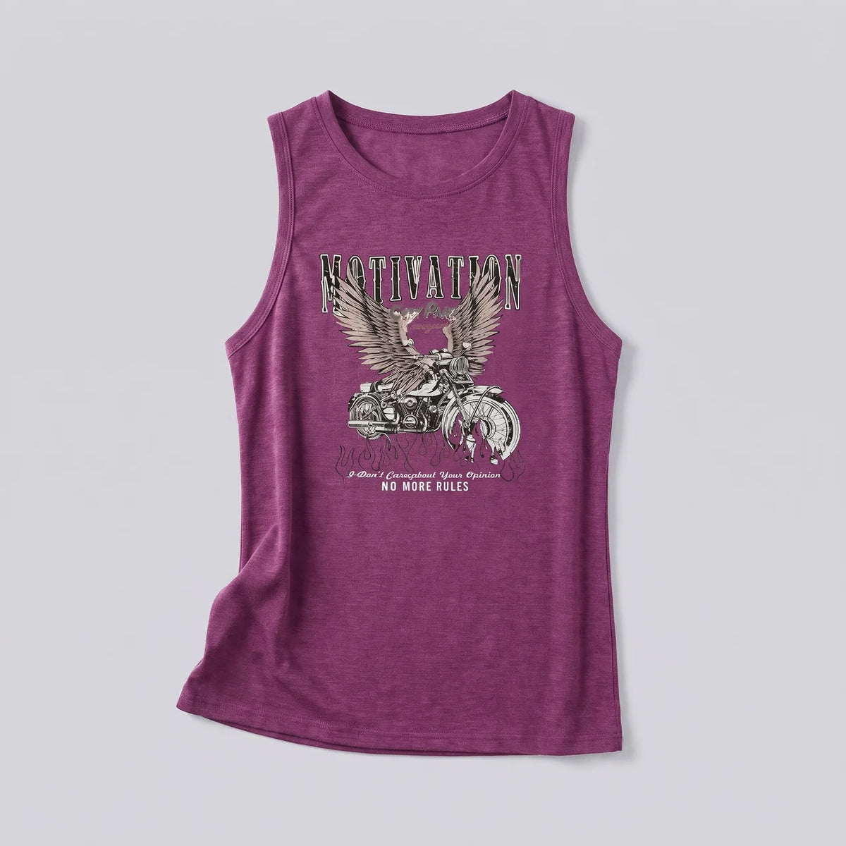 EKON Vintage Moto Tank Top Dark red