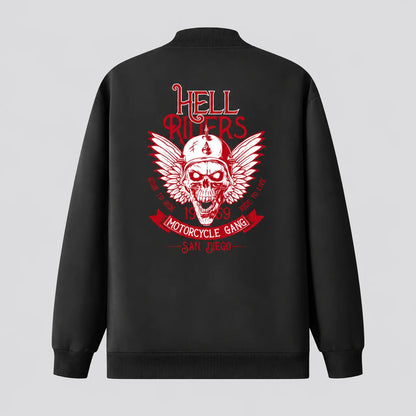 EKON Hell Riders Winged Skull Zip Jacket