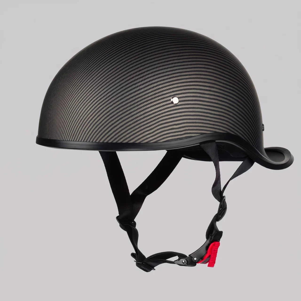 EKON Open-Face Motorcycle Half Helmet Carbon Pattern