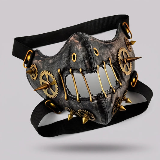 EKON Steampunk Gear Rivet Mask Hollow Rivet