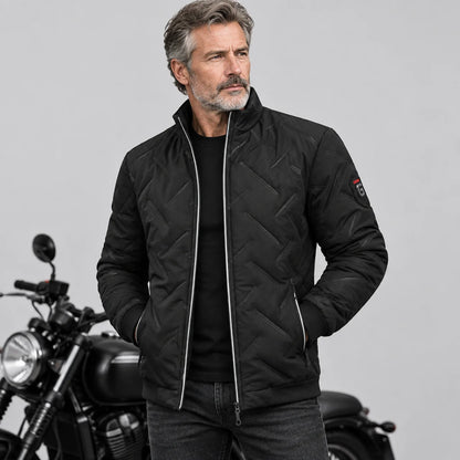 EKON Diagonal Texture Zip Jacket