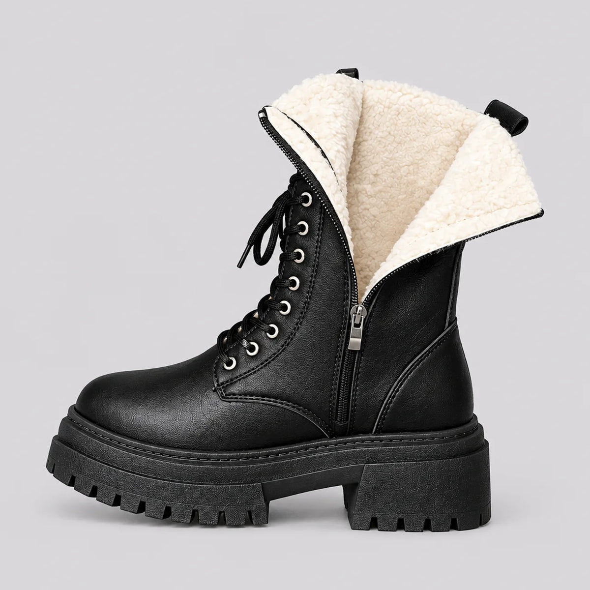 EKON Rebel Plush-Lined Platform Boots