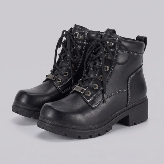 EKON Women’s Lace-Up Biker Boots