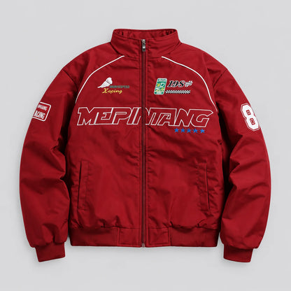 EKON Racing Patch Quilted-Lined Jacket