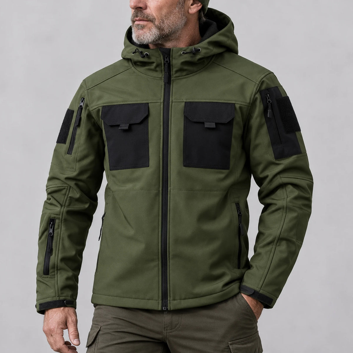 EKON Multi-Pocket Hooded Jacket