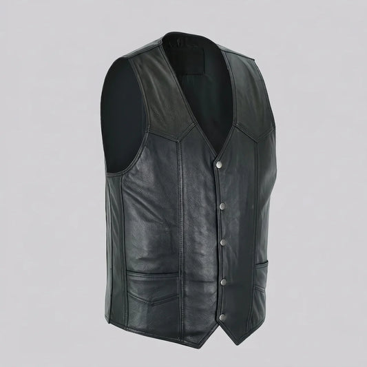 EKON Leather Motorcycle Vest 4XL US 62
