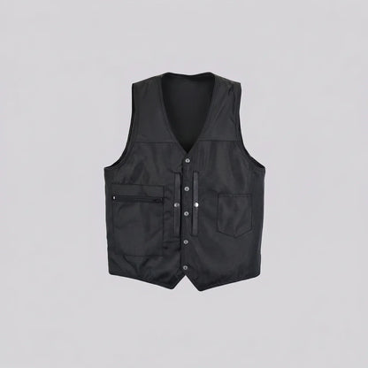 EKON Leather Motorcycle Vest