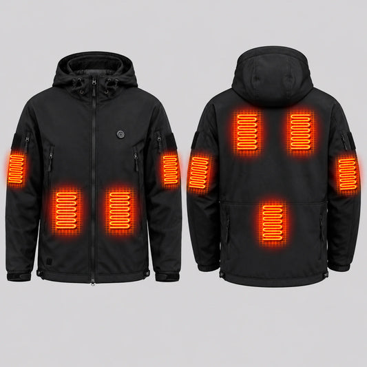 EKON RideWarm Heated Hooded Jacket Black