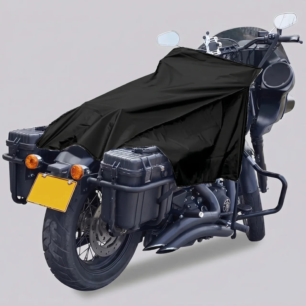 EKON 300D Oxford Motorcycle Seat Cover Black