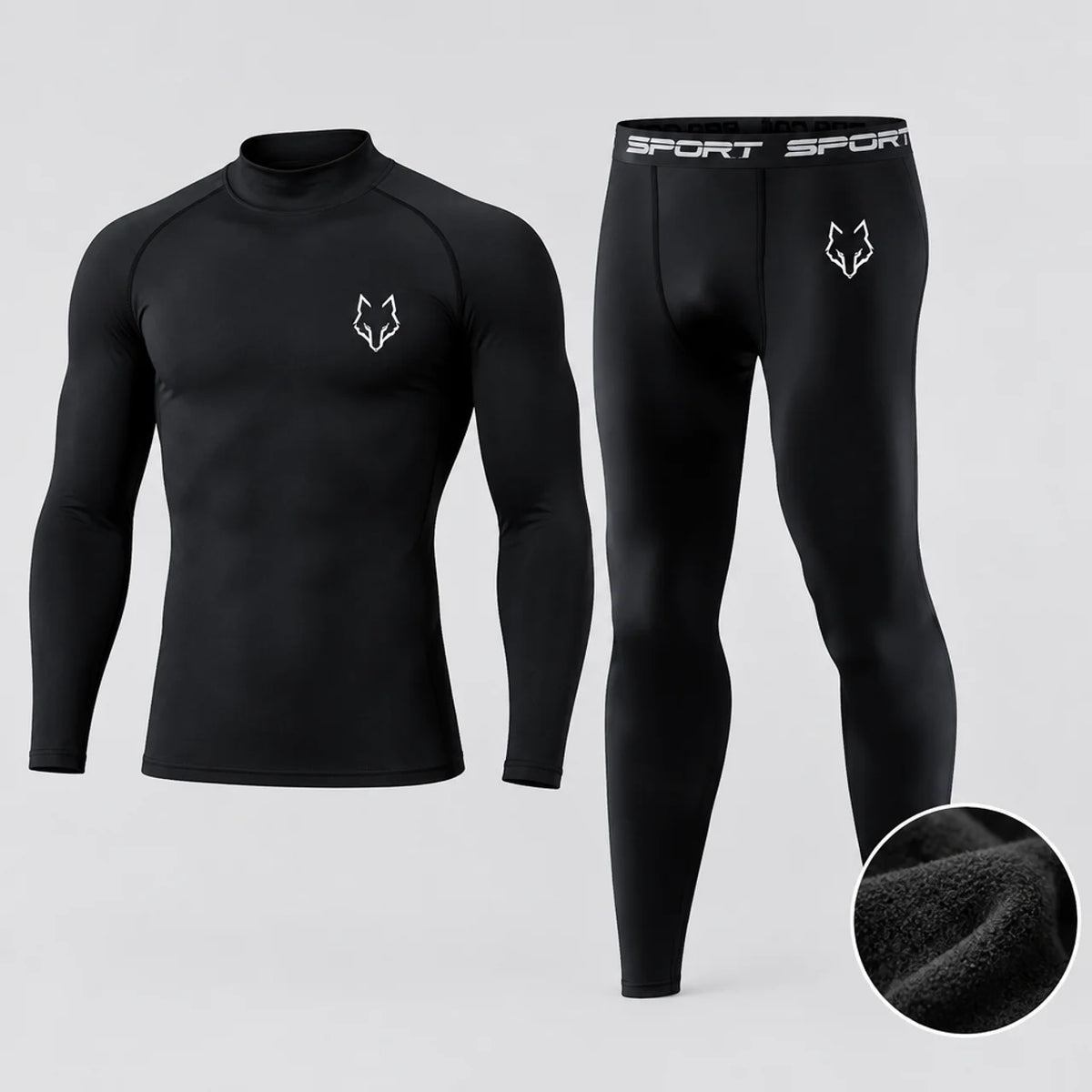 EKON Men’s Wolf Fleece-Lined Thermal Set