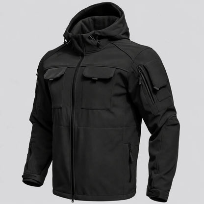 EKON Multi-Pocket Hooded Jacket Black