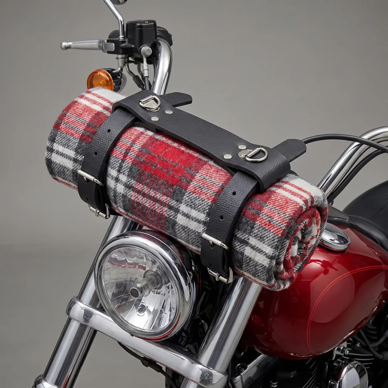 EKON Leather Motorcycle Blanket Holder