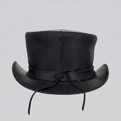 EKON Leather Steampunk Top Hat