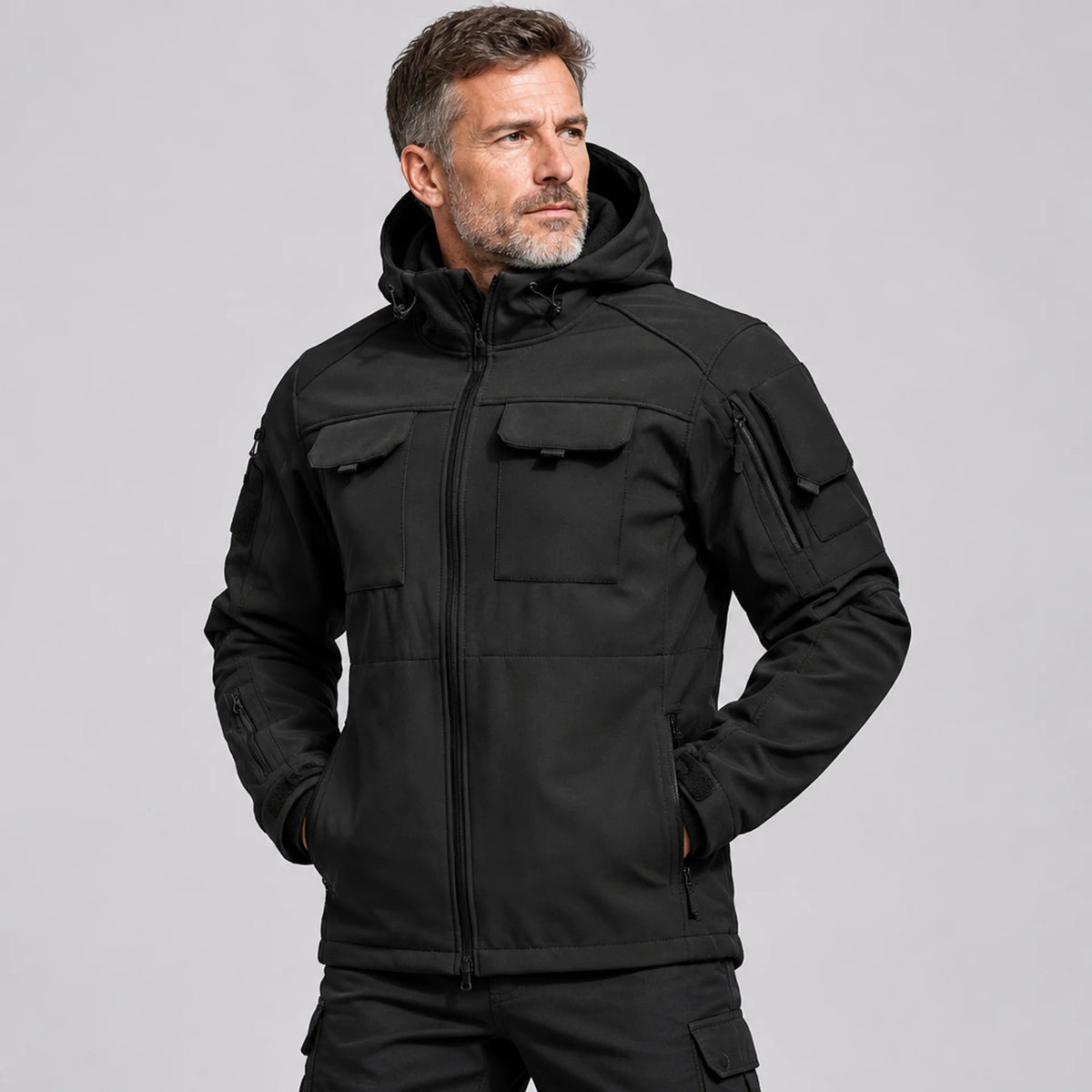 EKON Multi-Pocket Hooded Jacket