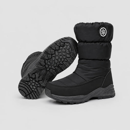 EKON Women’s Quilted Side-Zip Winter Boots Black