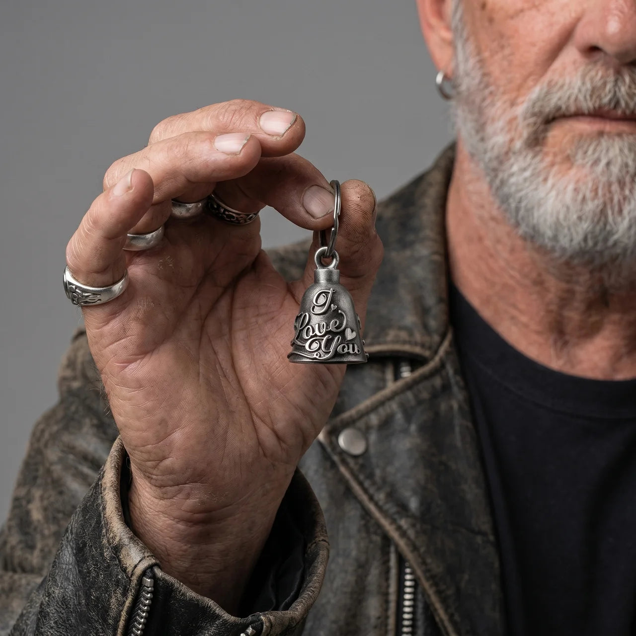 EKON Vintage Motorcycle Bell Keychain