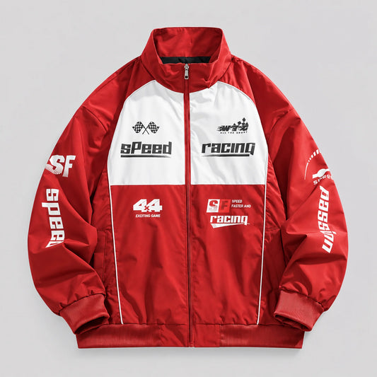 EKON Colorblock Racing Jacket Red