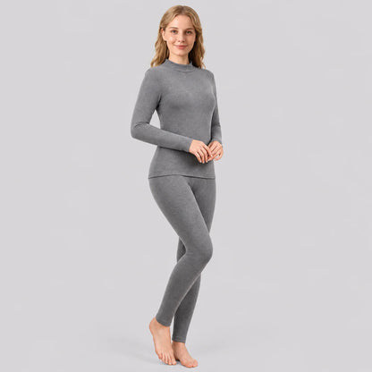 EKON Women’s Fleece-Lined Thermal Underwear Set