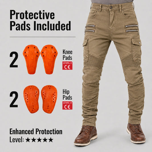 EKON Khaki Shield Riding Pants
