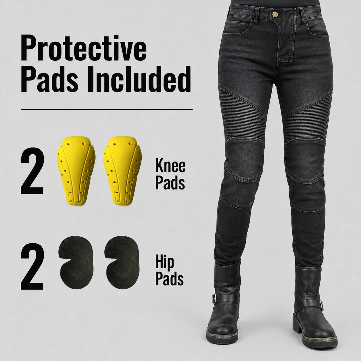 EKON Women’s Urban Armored Moto Jeans