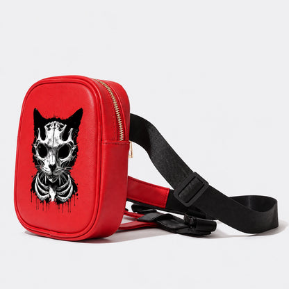 EKON Skull Cat Adjustable Riding Leg Bag
