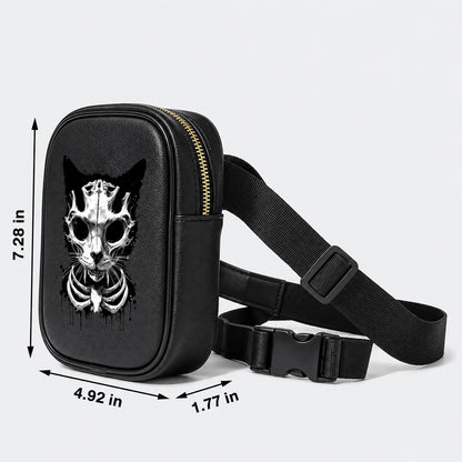 EKON Skull Cat Adjustable Riding Leg Bag